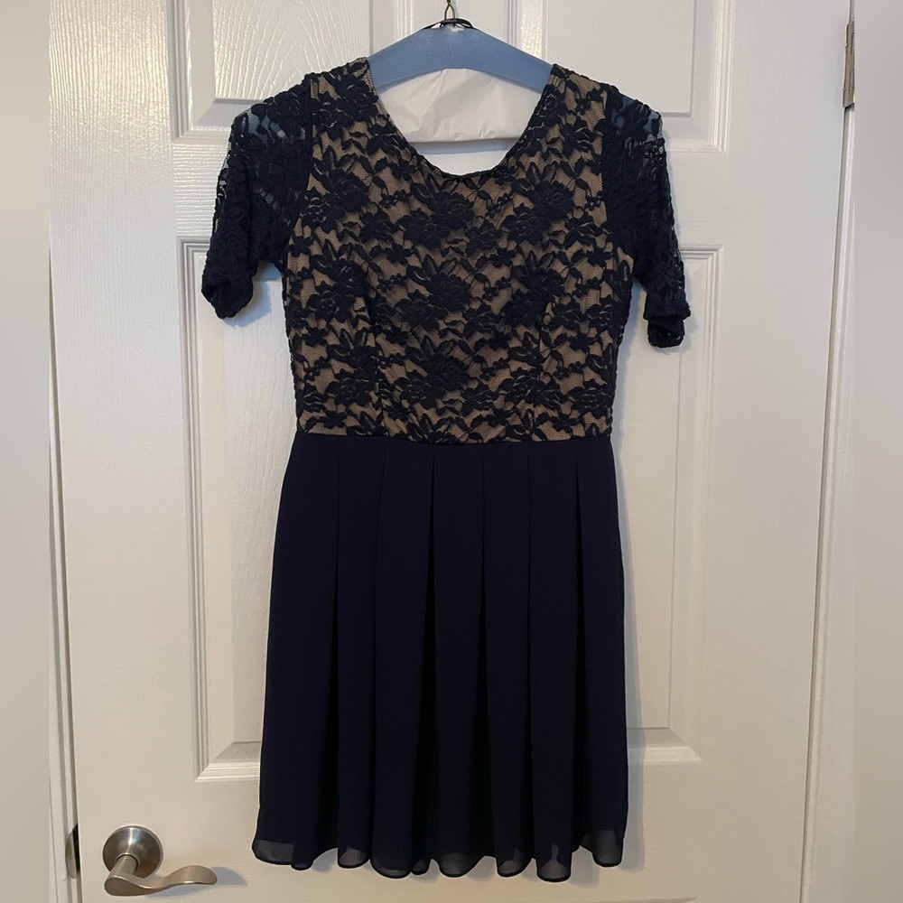 Navy Blue Lace Dress - B. Darlin brand
